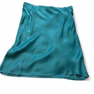 Anthropologie Turquoise Knee Length Slip Skirt